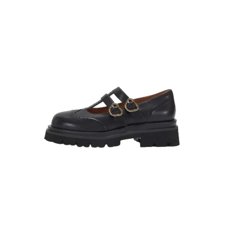 Teenie Weenie Cow Leather Platform Mary Jane Shoes Women's