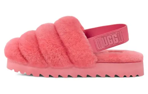 UGG SUPER FLUFF SLIPPER Shearling Slippers Women's Pink