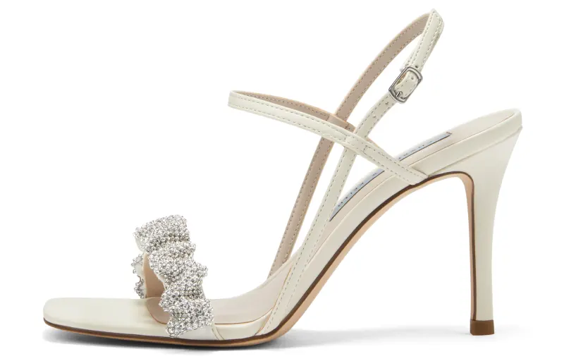 CHARLES&KEITH Fabric One Strap Sandals 9cm Women's
