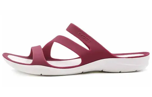 Crocs Swiftwater Slide Slippers Women's Garnet/White
