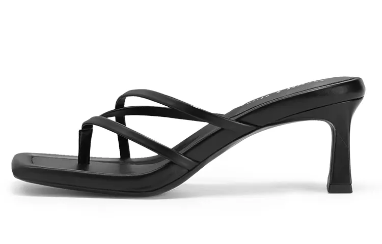 CHARLES&KEITH Composite Sole Quiet Slide Slippers Women's Black