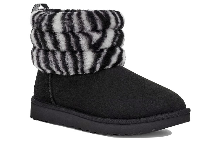 Женские сапоги UGG Fluff Mini Quilted Leopard (леопардовые) — фото 3