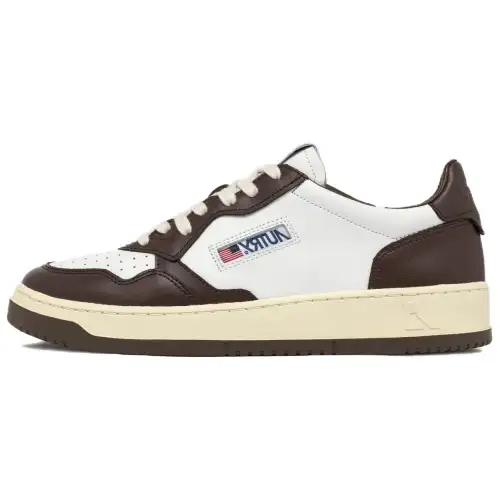AUTRY Medalist Cow Leather Low top Skateboard Shoes Women's White Brown
