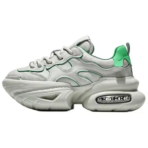 JANE HARLOW Leather Low top Chunky Sneakers Men's Gray