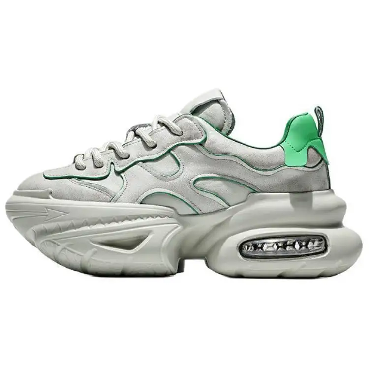 JANE HARLOW Leather Low top Chunky Sneakers Men's Gray