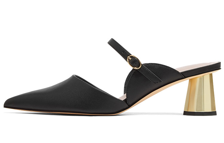 CHARLES&KEITH Composite Sole Closed Toe Slippers Women's Black