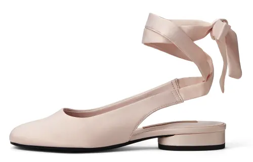 CHARLES&KEITH Small ck fabric flat round toe strap ballet sandals wedding shoes women's casual shoes 2cm women