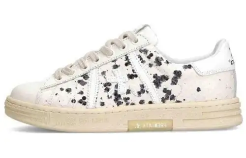 PREMIATA Leather Low top Skateboard Shoes Women's Ecru