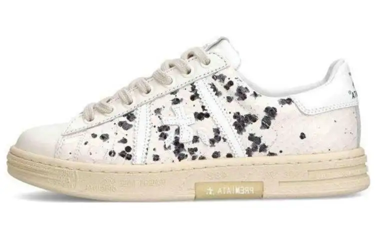 PREMIATA Leather Low top Skateboard Shoes Women's Ecru