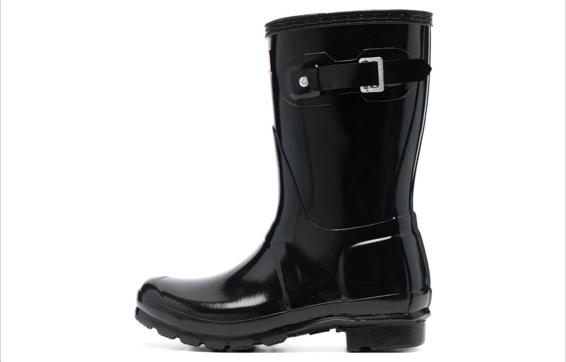 HUNTER Original Short Gloss Rain Boots Black Women's