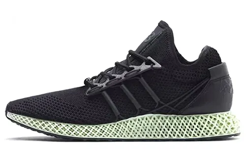 Y-3 4D Runner deconstructed design non-slip lightweight low-top running shoes men's black