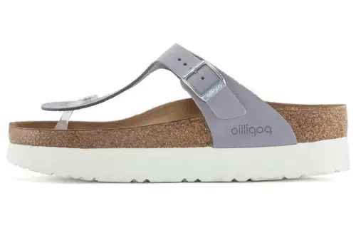 Birkenstock Nubuck Flip Flops Unisex Purple