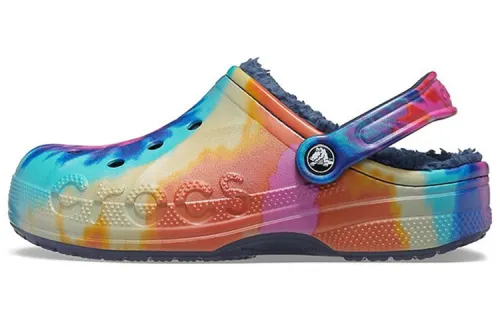 Crocs Classic Clog Tie Dye Printing Shoe Deep Blue Unisex