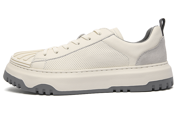 Anthony Miles Cow Leather Stylish Skateboarding Shoes Men's White