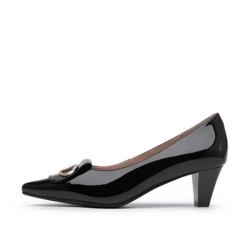 Chrisdien Deny Cow Leather Chunky Heel High Heels 4.5cm Women's