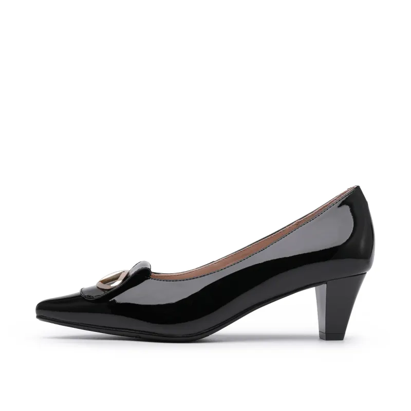 Chrisdien Deny Cow Leather Chunky Heel High Heels 4.5cm Women's