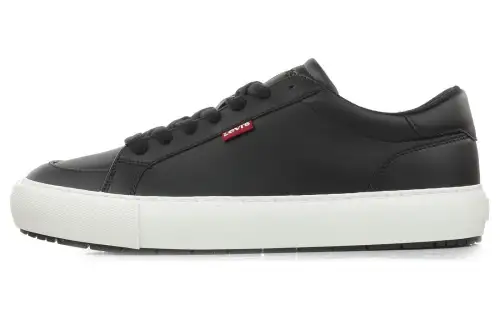 Levis Synthetic Leather Slip Resistant Abrasion Resistant Low top Casual Shoes Men's Black White