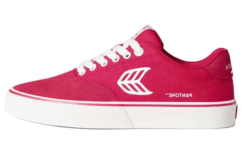 CARIUMA Suede Low top Skateboard Shoes Unisex Red