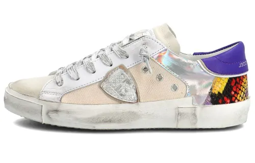 PHILIPPE MODEL Skateboard Shoes Women's Low Top White Purple Pink