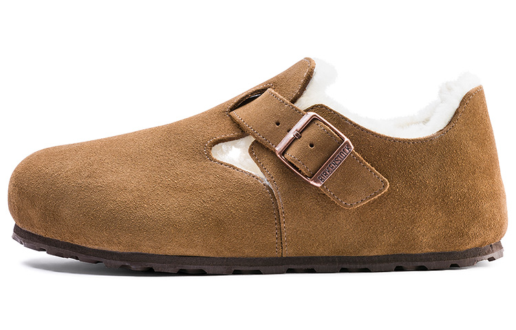 Сабо Birkenstock London Shearling (коричневые)