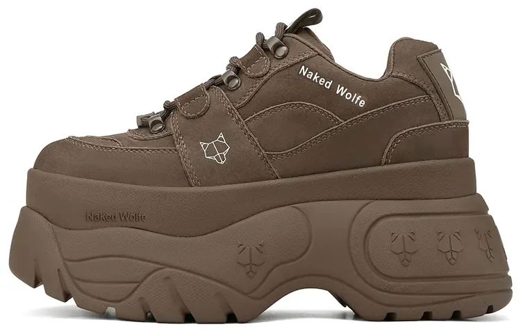 Naked Wolfe Sinner Leather Low top Sports Casual Shoes Women's Brown