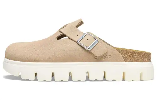 Birkenstock Boston Chunky Suede Warm Sand Narrow Women's