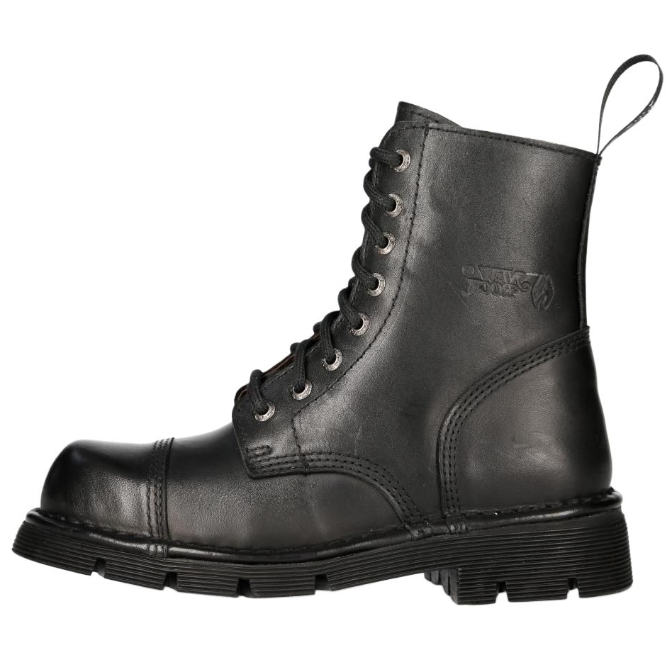 NEW ROCK Crew Combat Boots 4cm Unisex Black