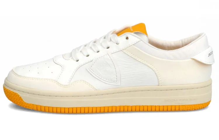 PHILIPPE MODEL Skateboard Shoes Women's Low Top White Orange