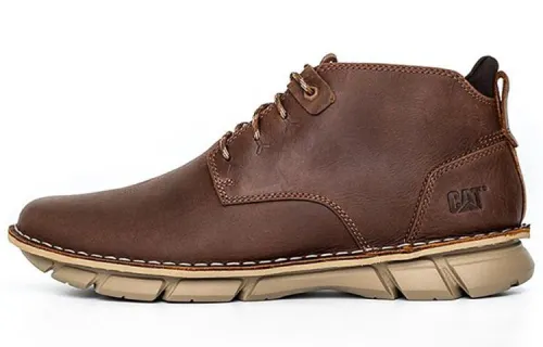 CAT Ankle Length Combat Boots Men's Dark Brown
