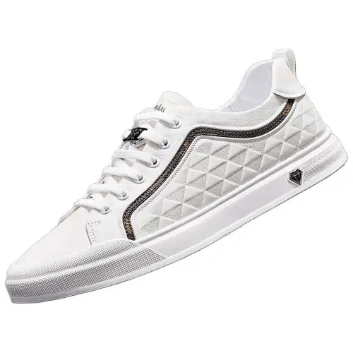 JANE HARLOW Leather Low top Skateboard Shoes Men's White