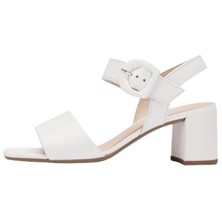 Gabor Leather One Strap Sandals 6.5cm Women's White