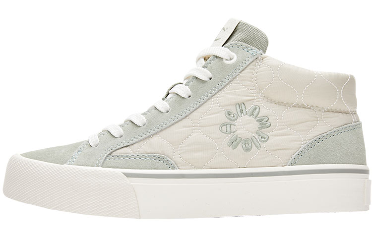 Champion Essentials Collection Skate Classic 1.0 Mid top Skateboard Shoes Women's Beige Green