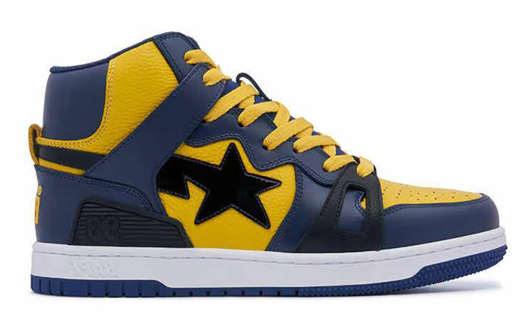 A BATHING APE® Logo-patch Leather Sneakers