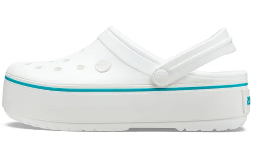 Crocs Lightweight Cozy Outdoor Beach White Blue Sandals 'White Blue' Women's