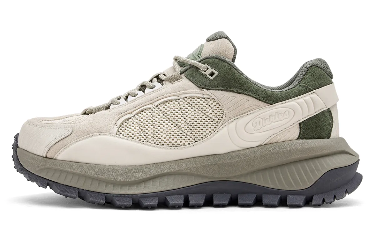 Dickies Vintage Minimalist Style Platform Low top Chunky Sneakers Men's Dark Green Beige