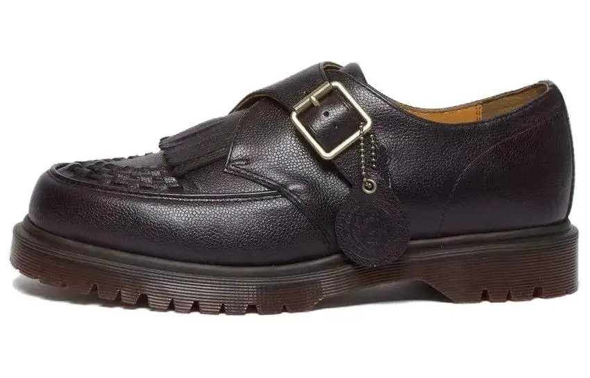 Dr.Martens Leather Low top Casual Shoes Unisex Black