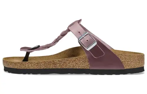 Birkenstock Leather Flip Flops Women's Pink Narrow