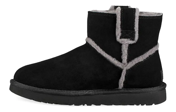 UGG Classic Mini Spill Seam Fleece Lined Black Women's