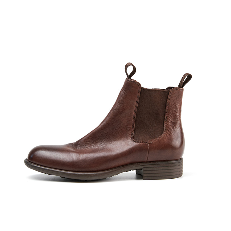 Marie Claire Horse Leather Short Chelsea Boots 3cm Women's