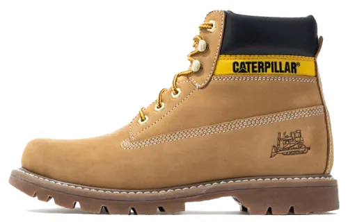 CAT Colorado Thermal Waterproof Abrasion Resistant Short Outdoor Work Boots Men's Brown Yellow