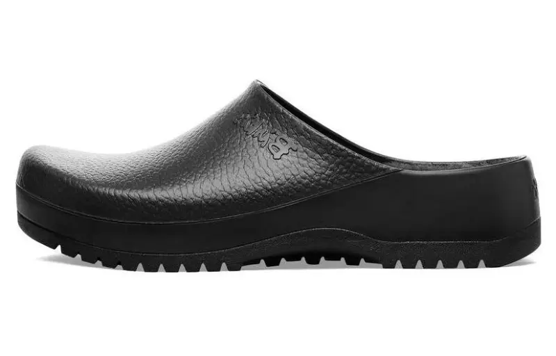 Birkenstock Cow Leather Closed Toe Slippers Women's Black