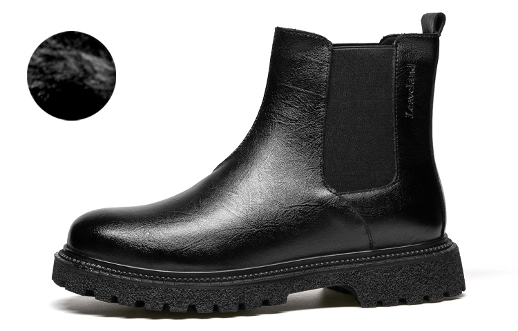 LEAVELAND Short Chelsea Boots Men's Black