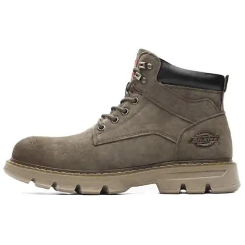 Dickies Split Pig Leather Short Combat Boots Men's Gray