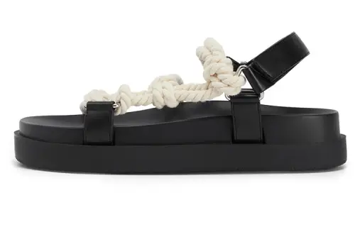 CHARLES&KEITH Fabric Stylish Sandal Women's Black