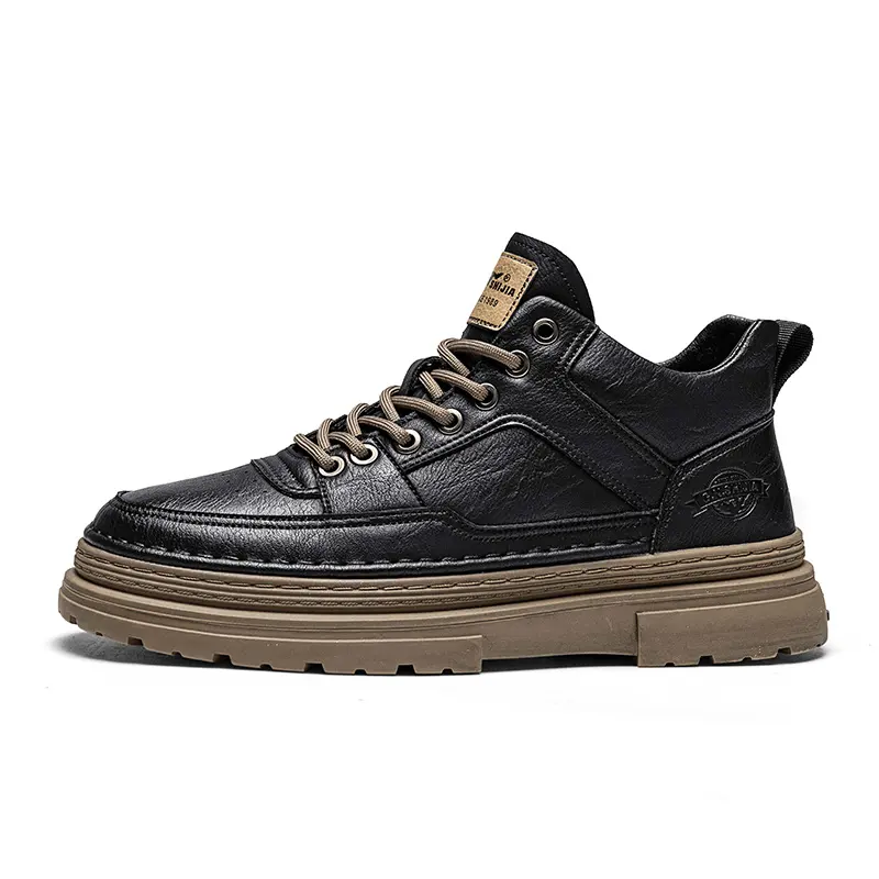G.N.SHIJIA Men's Casual Shoes Men's Low Top Black/Brown