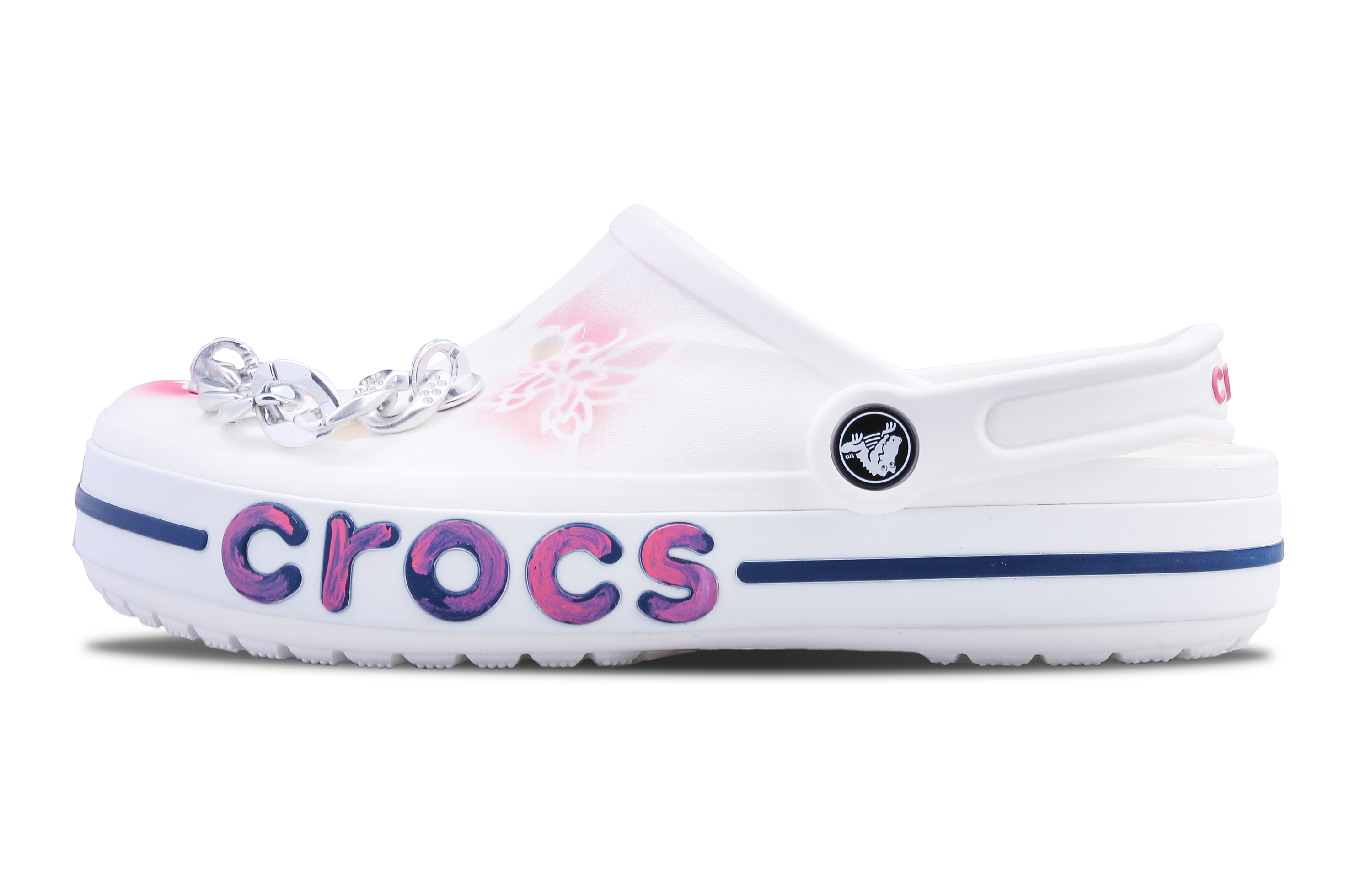 Crocs Bayaband EVA Clogs Unisex Rose Red White