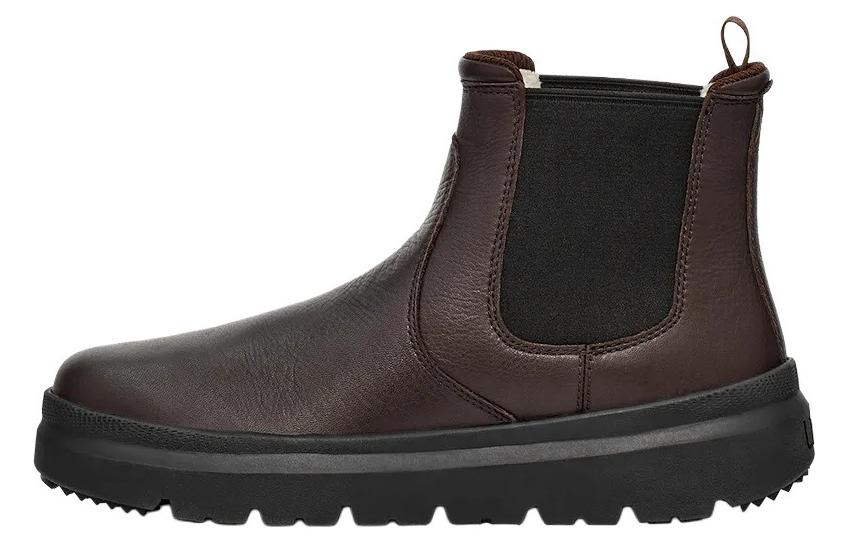 UGG Burleigh Chukka Leather Short Chelsea Boots Men's Brown