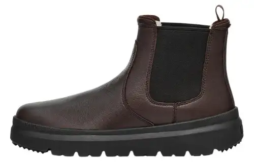 UGG Burleigh Chukka Leather Short Chelsea Boots Men's Brown