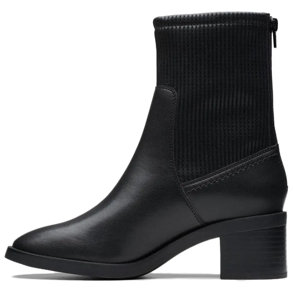 Clarks Leather Comfortable Ankle Boots Women's Black