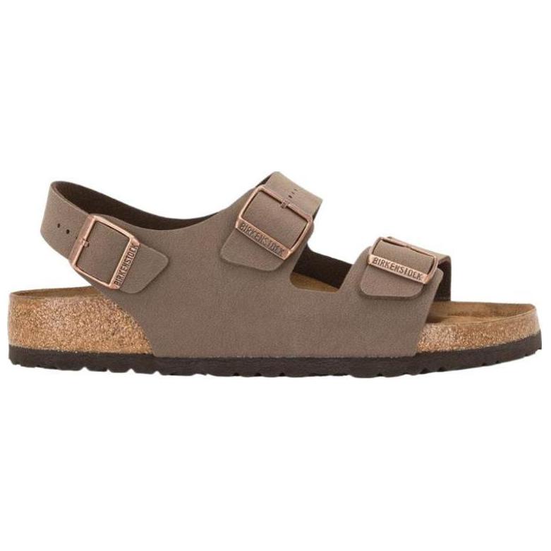Birkenstock Milano Comfortable And Trendy One Strap Sandals Unisex Light Brown Wide Fit